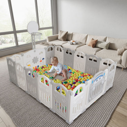 14/16 Panels Kids Safety Playpen Foldable Activity Centre Baby Infant Play Yard