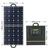 Suaoki 100W Foldable Dual-Port Solar Panel 10 In 1 Connector Cable Camping UK