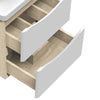 Floor or Wall Bathroom Vanity Unit Doors Drawer White with Baisn 500mm / 600mm