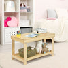 Wooden Kids Activity Table Building Block Table with Storage Removable Tabletop