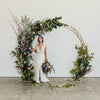 Wedding Arch Flower Stand Moon Gate Walk Through Circular Floral Archway Decor