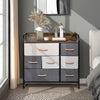 Fabric Chest of Drawers 3-tier Storage Organizer Unit 7-Drawer Dresser Bedroom