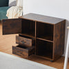 Rolling Office Filing Cabinet File Storage Sideboard Printer Stand Shelf Brown