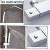 Thermostatic Bath Shower Mixer Set Square Twin Head Expose Valve Rainfall Chrome