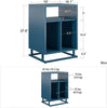 Dorel Novogratz Regal Turntable HiFi Stand in Bright Blue Finish