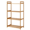 Bamboo Shoe Shelf 4-Tier Rack Bench Storage Organizer Entryway Home Furniture