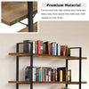 Industrial 5 Tier Bookshelf Retro Shelving Unit Retro Open Storage Display Shelf