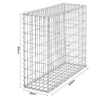 Galvanised Steel Gabion Basket Cage Mesh Wire Stone Basket Outdoo Wall Retaining