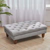 Footstool Velvet Chesterfield Ottoman Bench Pouffe Sofa Foot Stool Coffee Table