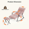Relax Rocking Chair Adjustable Armchair w/Footstool, Reclining Chair w/Storage