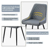 1/2 Dining Chairs Set Velvet Padded Seat Metal Legs Kitchen Chair Home Office