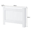Modern Radiator Cover Cabinet MDF Vertical Slat Shelve Home Furniture White