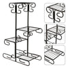 Indoor Outdoor Plant Stand Flower Pot Holder Display Shelf Metal Rack Home Decor