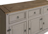 Corona Sideboard Grey Wax 3 Door 3 Drawer Solid Pine Dining Furniture®