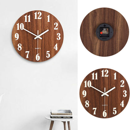 Luminous Wooden Wall Clock Art Wall Clock Living Room Wall Decor