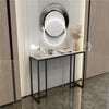 Modern Marble Console Table Sofa Table & Support Steel Bar Sturdy Entryway Table