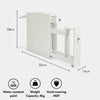 Slim Bathroom Storage Unit | White Slimline Narrow Cabinet w/ Shelving | VonHaus