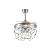 Modern Ceiling Fan Light Retractable Blade Dimmable LED Light Remote Control