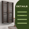Metal Vintage Chic Shutter Garden Mirror WindowStyle Wall Hanging Home Art Decor