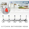 2 Pack Stainless Steel 15 Hooks Coat Clothes Door Holder Rack Hook Wall Hanger