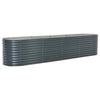 Garden Planter 400x80x81 Galvanised Steel Grey T8X3