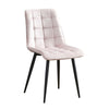 Set of 4 Dining Chairs Velvet Upholstered Seat Metal Legs Kitchen Restaurant BN