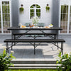 Outdoor Patio Picnic Folding Table Chairs Bench Set Garden Dining Beer Furniture