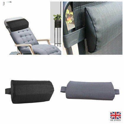 2 Colors Folding Sling Chairs Head Cushion Pillow for Outdoor Beach Sun Lounger