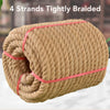 98 Feet Natural Jute Hemp Rope Thick Twine String For DIY Cat Scratcher 26/40mm