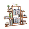 9 Tier Wood Plant Stand Holder Book Shelf Carbonized Ladder Pot Display Balconie