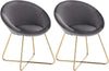 2/4/6 Dining Chairs Velvet Padded Seat Metal Legs Kitchen Armchair Home