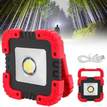 100W Solar LED Light Rechargeable Car Outdoor Camping Work USB Flood Lamp
