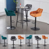 2/4X Luxury Bar Stools Velvet Padded＆Armrest Swivel Bar Chairs Breakfast Kitchen