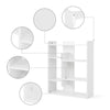 White Bookcase Shelving Display Shelves Storage Unit Organizer Wood Shelf