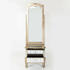 French Full Lenght Mirror Mirrored Chest of Drawers Set Champagne Silver Vanity
