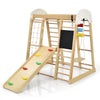 8 in 1 Climbing Toy Set Wooden Climber Playset with Slide Indoor Activity Center