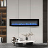 50/60" Electric Fire Wall Mount/Freestand Fireplace Heater Stoves 9 Flame Color