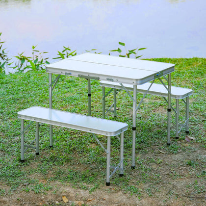 Folding Camping Table Chairs Outdoor Picnic Festival Fishing Portable BBQ Patio