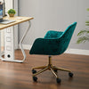 Home Office Swivel Chair Crushed Velvet Padded Armchair Chrome Leg Adjustable