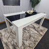 Dining Table Set and 6 4 black white Leather chairs kitchen table set of 4 or 6