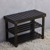 3 Tier Wooden Shoe Storage Rack Hallway Entryway Seating Bench Shoe Holder Shelf