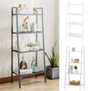 Metal Ladder Storage Shelf Display Stand Organiser Bookcase Corner Shelving Unit