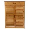 3 Tier Shoe Cabinet Cupboard Storage Drawer Wood Footwear Rack Stand 2 Door Unit