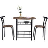 3pcs Dining Table Set and 2 Stools Breakfast Bar for Dining Room/ Kitchen QR