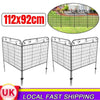 Flexible Garden Lawn Grass Edging Picket Border Panel Iron Wall Fence 112x92cm