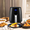 3.8L Black Air Fryer Power Oven Cooker LED Touch Oil Free Low Fat Frying New
