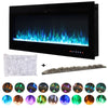 60IN Large Inset/ Wall Mounted LED Fireplace Electric Inset Fire 9 Colour Flame