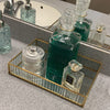 Vintage Mirrored Storage Box Gold Tray Jewelry Earring Cosmetics Display Box