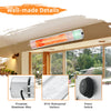 1500W Electric Infrared Heater Wall Mounted Garden Patio Heater Remote Control