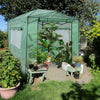 Zippered Roll-up Doors Walk-in Gardening Greenhouse w/ Observation Windows